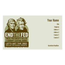 End the Fed Action Cards Business Cards
