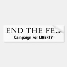 End The Fed Bumpersticker Bumper Sticker