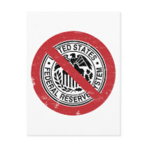 End the Fed Federal Reserve Libertarian Postcard