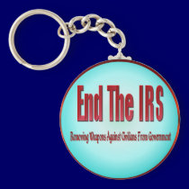 END THE IRS keychains