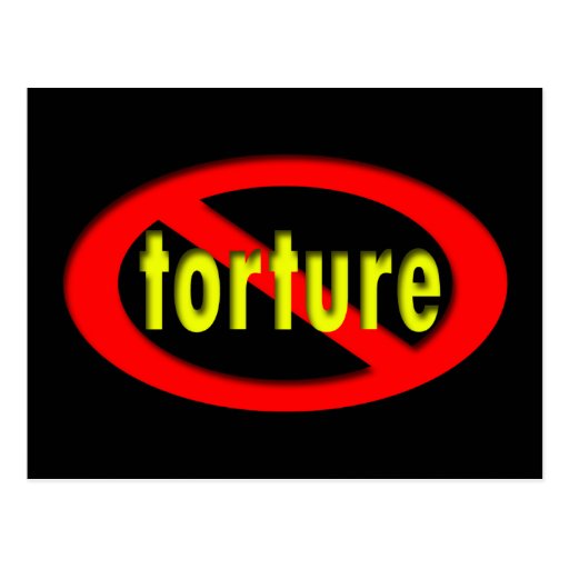 End Torture Oval Postcard