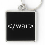 End War html - Black & White Key Chains