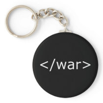 End War html - Black & White Key Chains