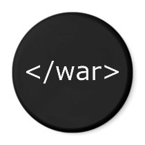 End War html - Black & White Magnet