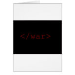 End War (in HTML) Greeting Card