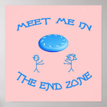 End Zone Frisbee Posters