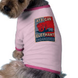 Endangered African Elephant Pop Art Tshirts Dog Clothing