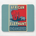 Endangered African Elephant Pop Art Tshirts Mouse Pad