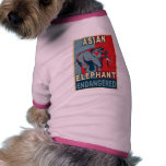 Endangered Asian Elephant Pop Art Tshirts Pet T-shirt