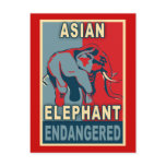 Endangered Asian Elephant Pop Art Tshirts Post Cards