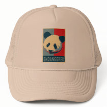 Endangered Panda Pop Art Design Mesh Hats