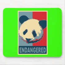 Endangered Panda Pop Art Design Mouse Pads