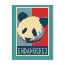 Endangered Panda Pop Art Design Post Card