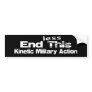 Endless Kinetic Military Action Bumper Sticker