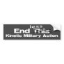 Endless Kinetic Military Action Bumper Sticker