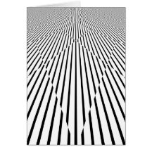 Endless Line Diamonds Optical Illusion Pattern Card