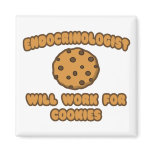 Endocrinologist .. Will Work for Cookies Refrigerator Magnet