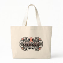 Endometrial Cancer Awareness Floral Ornamental Bag