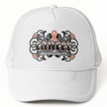 Endometrial Cancer Awareness Floral Ornamental Trucker Hats
