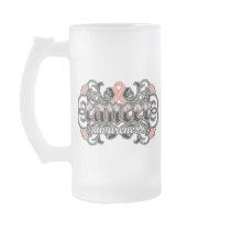 Endometrial Cancer Awareness Floral Ornamental Mug