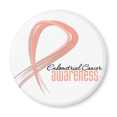 Endometrial Cancer Awareness Grunge Ribbon Fridge Magnets by cancerapparel