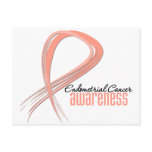 Endometrial Cancer Awareness Grunge Ribbon Postcard