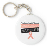 Endometrial Cancer Awareness Matters Key Chain