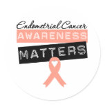 Endometrial Cancer Awareness Matters stickers