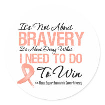 Endometrial Cancer Battle Stickers