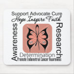 Endometrial Cancer Butterfly Inspirations Mouse Pads