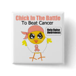 Endometrial Cancer Chick In the Battle Pins