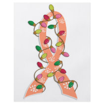 Endometrial Cancer Christmas Lights Ribbon