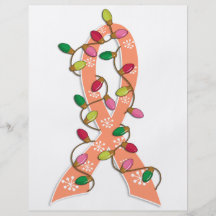 Endometrial Cancer Christmas Lights Ribbon Custom Flyer