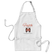 Endometrial Cancer Faith Butterfly Ribbon Apron