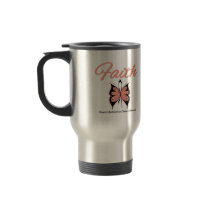 Endometrial Cancer Faith Butterfly Ribbon Mugs