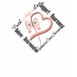 Endometrial Cancer Faith Hope Love Butterfly t-shirts