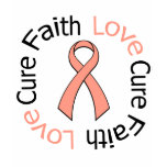 Endometrial Cancer Faith Love Cure t-shirts