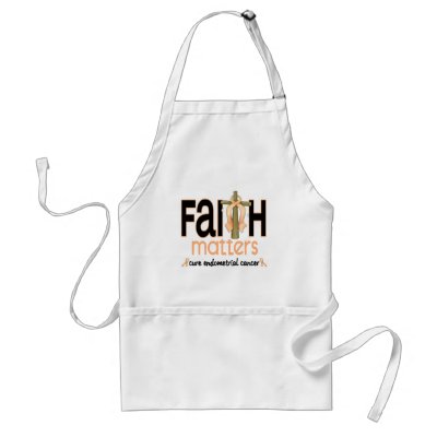 Endometrial Cancer Faith Matters Cross 1 Apron by awarenessgifts
