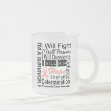 Endometrial Cancer Fight Persevere Overcome Win Mugs