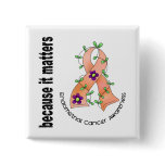 Endometrial Cancer Flower Ribbon 3