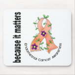 Endometrial Cancer Flower Ribbon 3