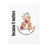 Endometrial Cancer Flower Ribbon 3
