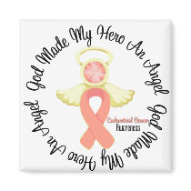 Endometrial Cancer God Made My Hero An Angel Refrigerator Magnet