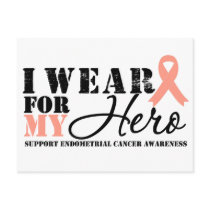 Endometrial Cancer Hero Ribbon Post Cards