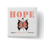 Endometrial Cancer Hope Butterfly buttons