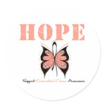 Endometrial Cancer Hope Butterfly Stickers