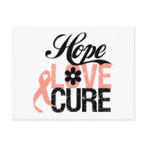 Endometrial Cancer HOPE LOVE CURE Gifts Post Card