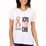 Endometrial Cancer Hope Love Cure Ribbon t-shirts