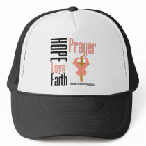 Endometrial Cancer Hope Love Faith Prayer Cross Hats