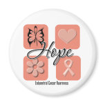 Endometrial Cancer Hope Love Inspire Awareness Fridge Magnets